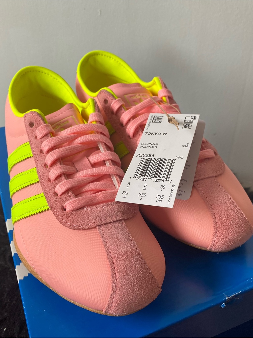 adidas Tokyo W Pink with Neon Yellow Accent Women's Sneakers